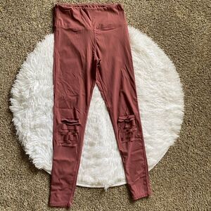 Urban Daisy Leggings Cutouts Mauve Pink Womens Size Medium